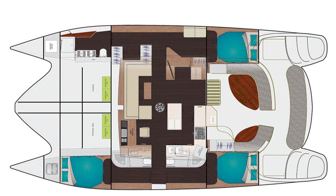 54' E-Plus 3 Cabins Version with Owner’s Suite
